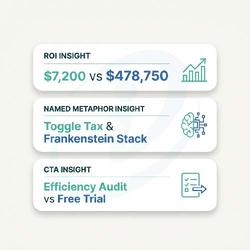 SaaS and Technology Landing Page key insights showing ROI comparison, messaging strategy, and CTA optimization